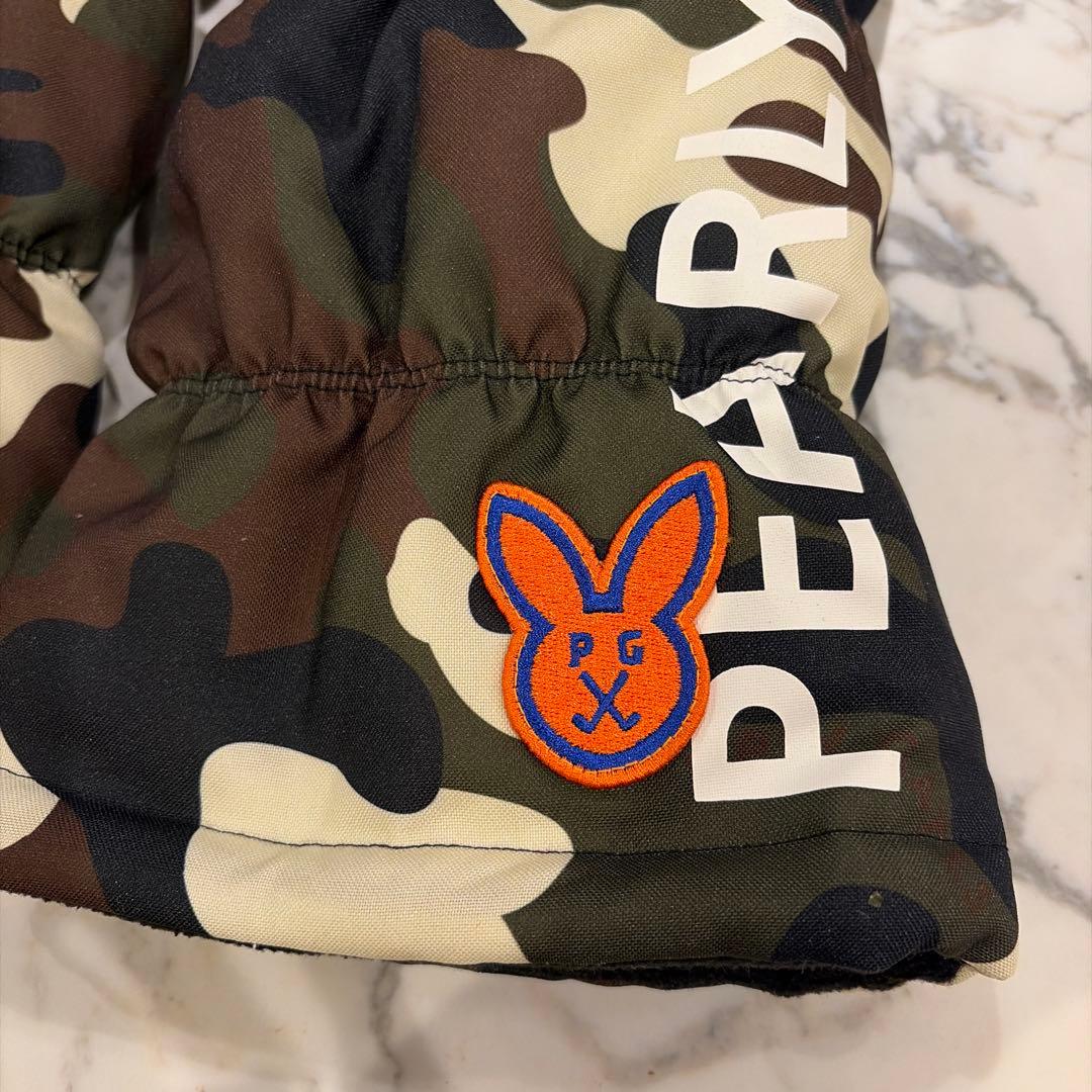 極美品☆パーリーゲイツ レッグウォーマー 迷彩柄 裏地フリース 防寒