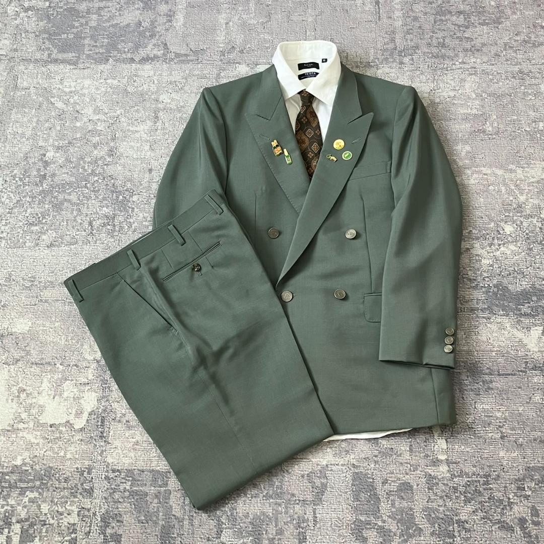 5点セット】ポールスミス スーツ ダブル ネクタイシャツ くすみ緑 成人