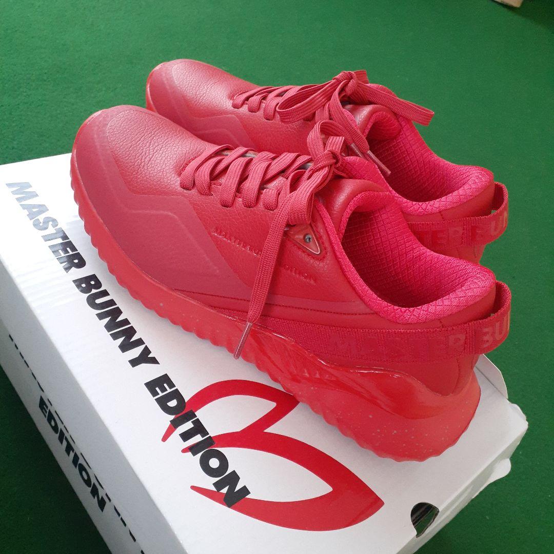 【新品・未使用】MASTER BUNNY ゴルフシューズ 23.5cm レッド