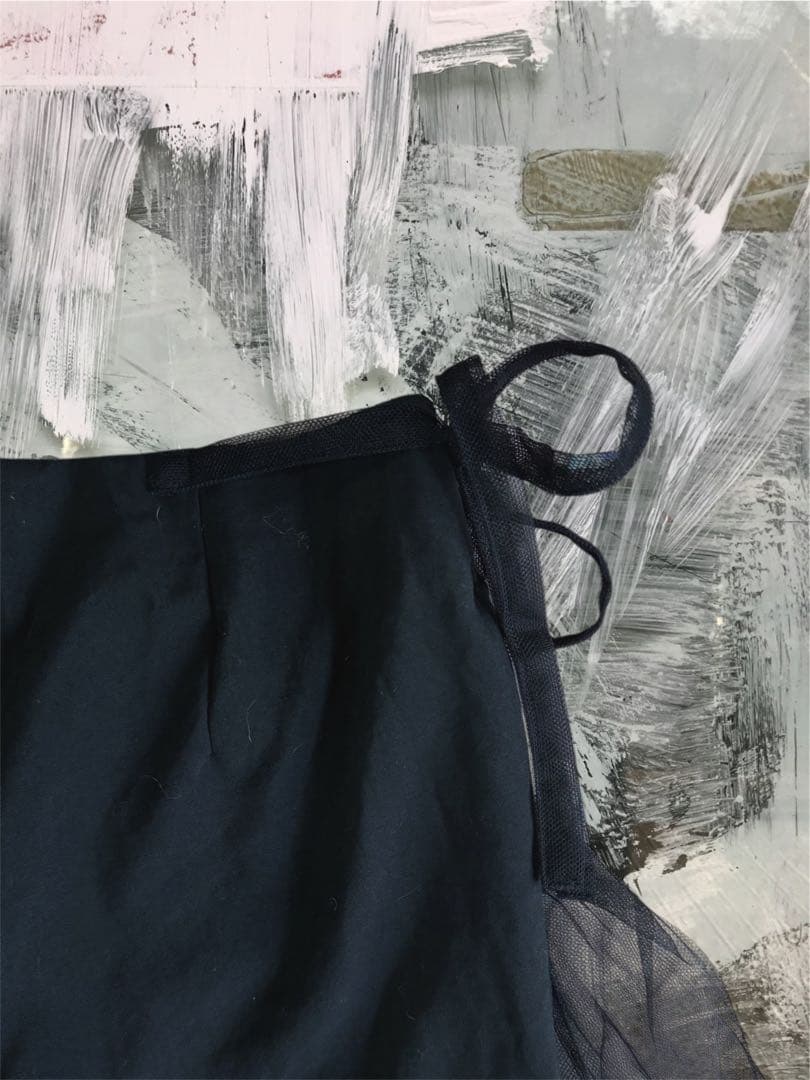 新品 コムデギャルソン ブラックパンツチュールプリーツスカート付