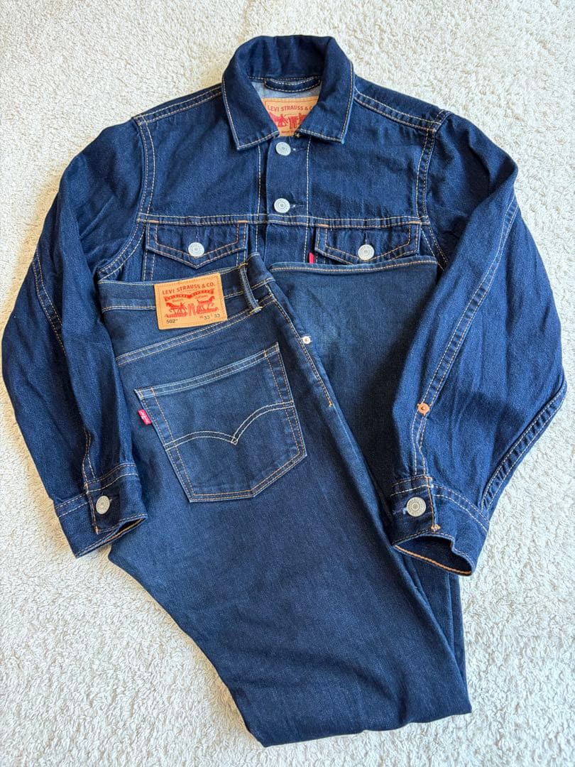 Levi's リーバイス デニムセットアップ 濃紺 トラッカージャケット