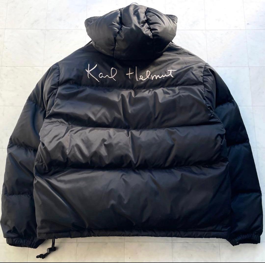 極美品】カールヘルム M ダウンジャケット ブラック 黒 刺繍 ワッペン