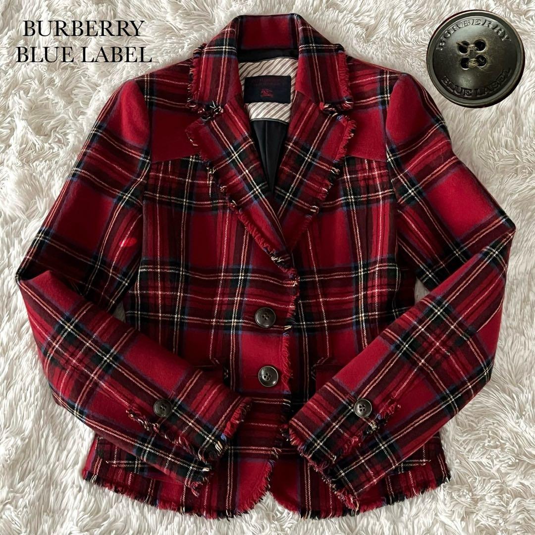 美品 バーバリーブルーレーベル タータンチェック テーラード