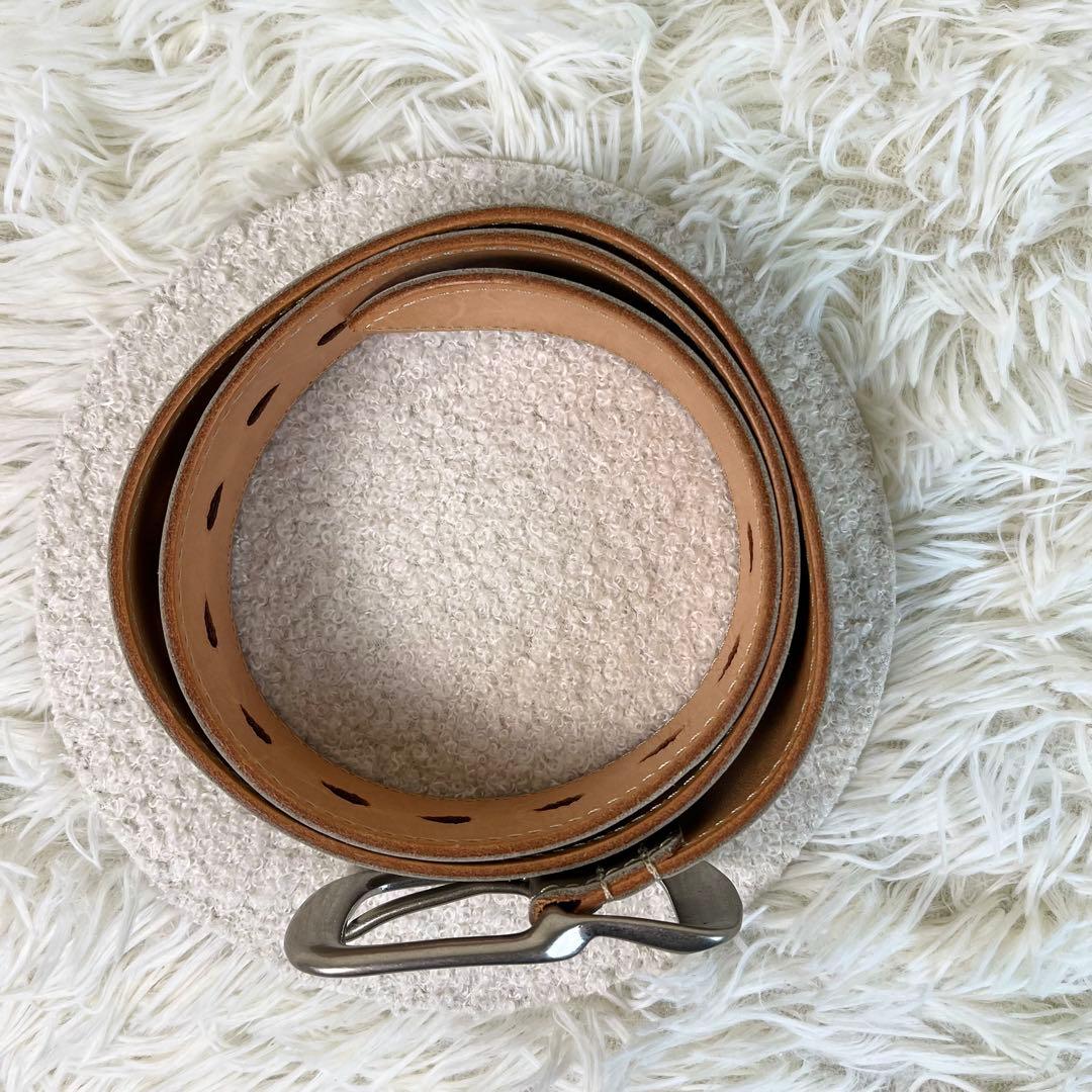 未使用級 Y's ヨウジヤマモト レザーベルト 日本製 アッシュブラウン