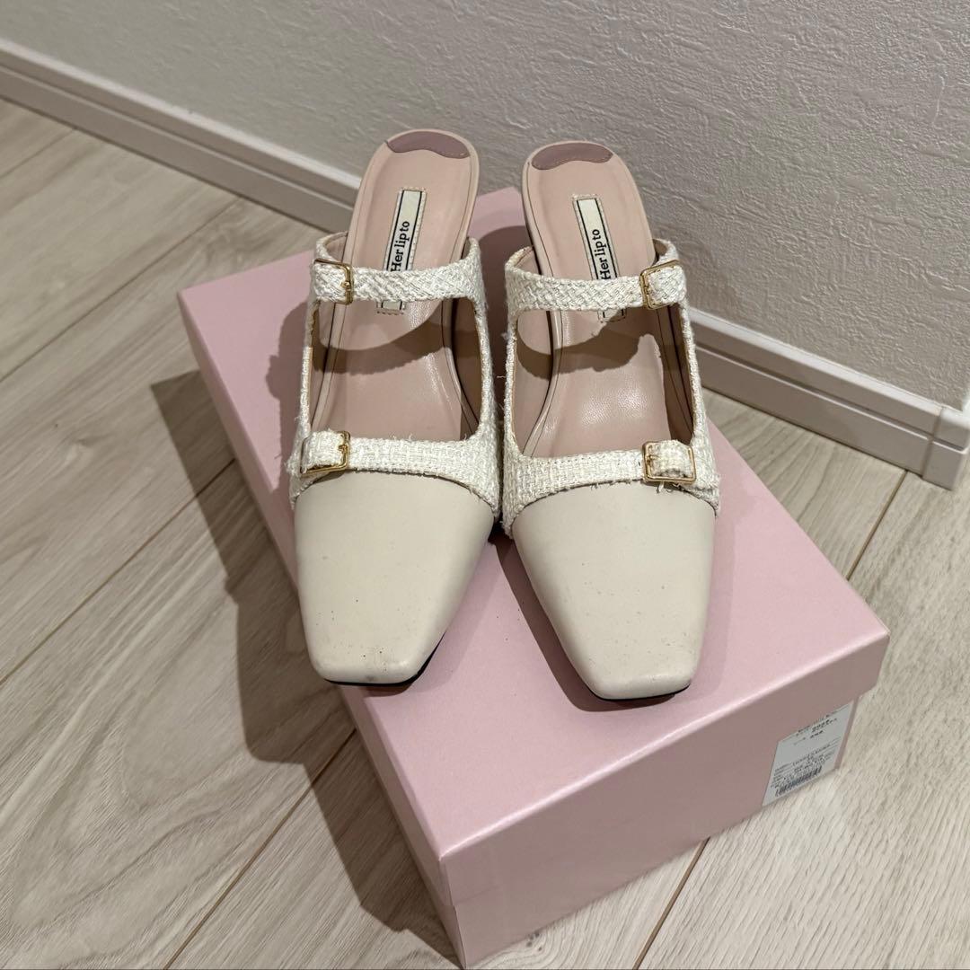 Herlipto Mademoiselle Mulesミュール 36 - メルカリ