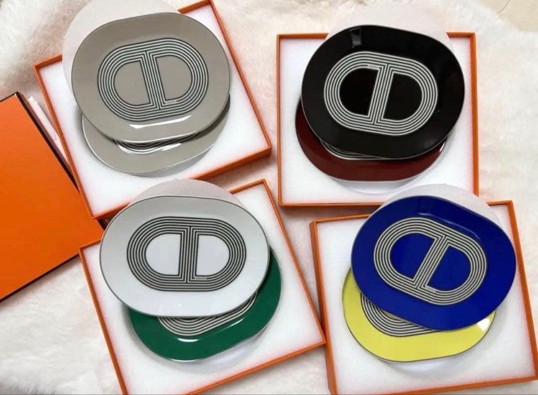 新品未使用】HERMES ラリー24 オーバルプレートミニ 8枚セット 希少