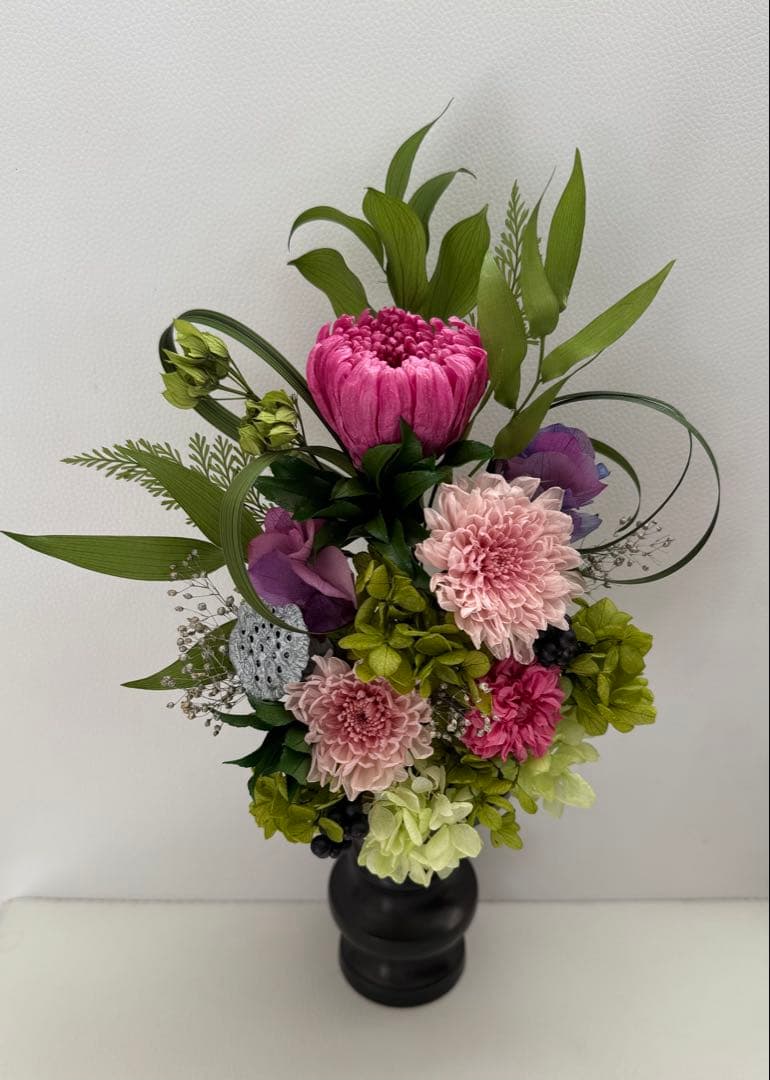 ココ様専用 仏花プリザーブフラワー ステムタイプ 花器無 一対 - メルカリ