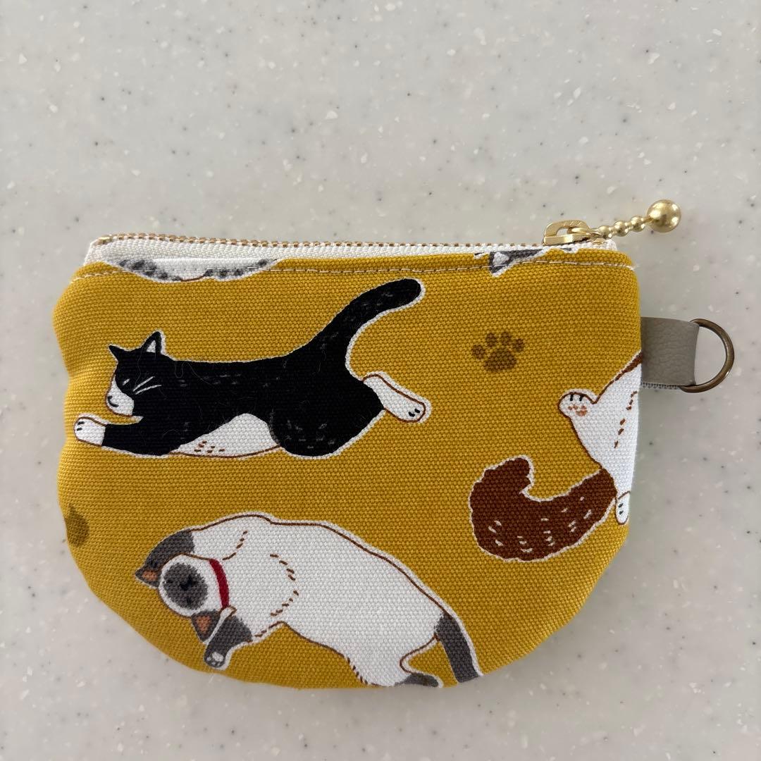 感謝価格 SALE 猫柄 10cmファスナーポーチ 人気 小銭入れ ハンドメイド