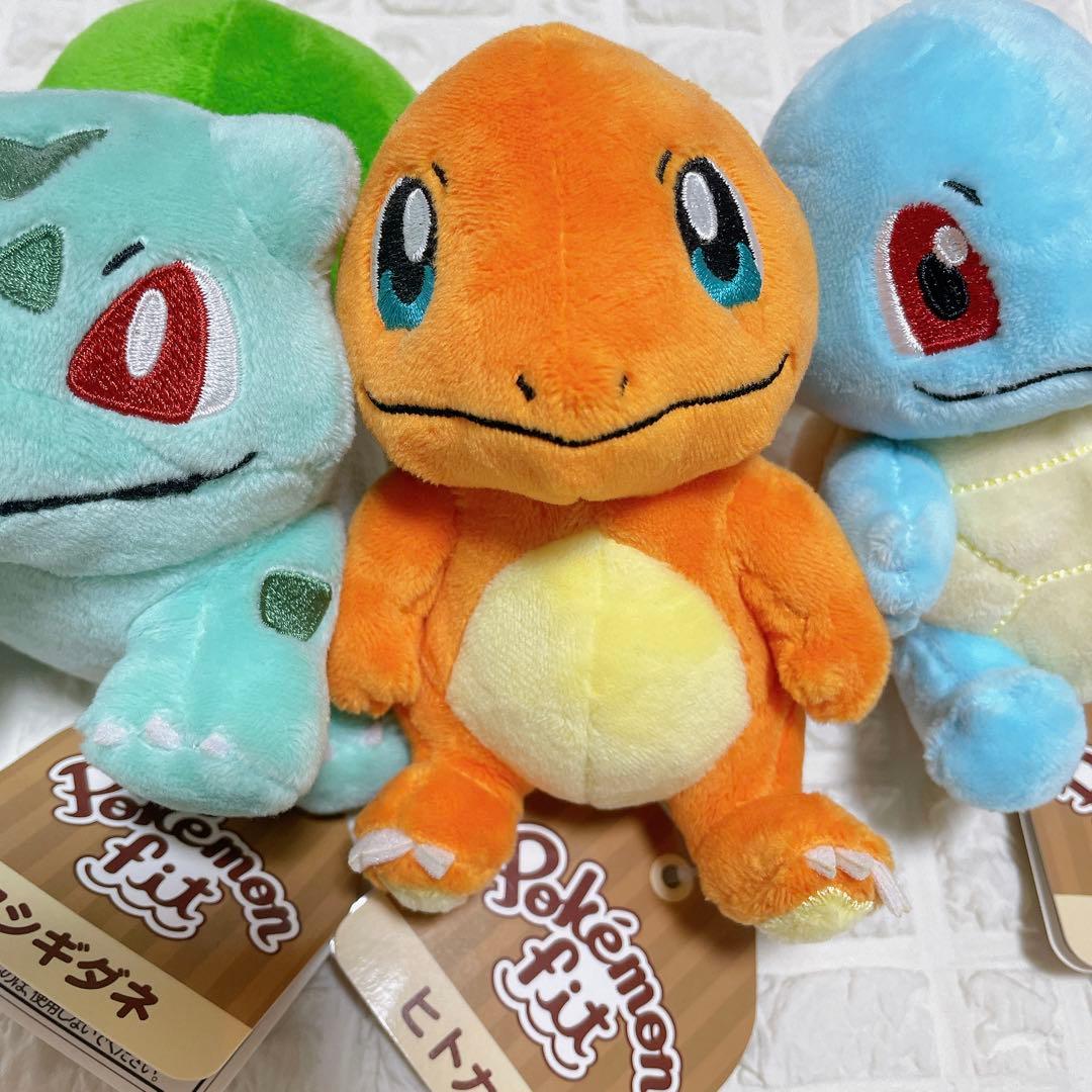 新品タグ付き ポケモン フィット カントー御三家 ヒトカゲ ゼニガメ