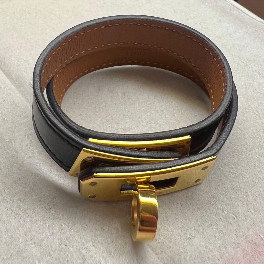 HERMES エルメス　レザーブレスレット 《ケリー》 ドゥブルトゥール