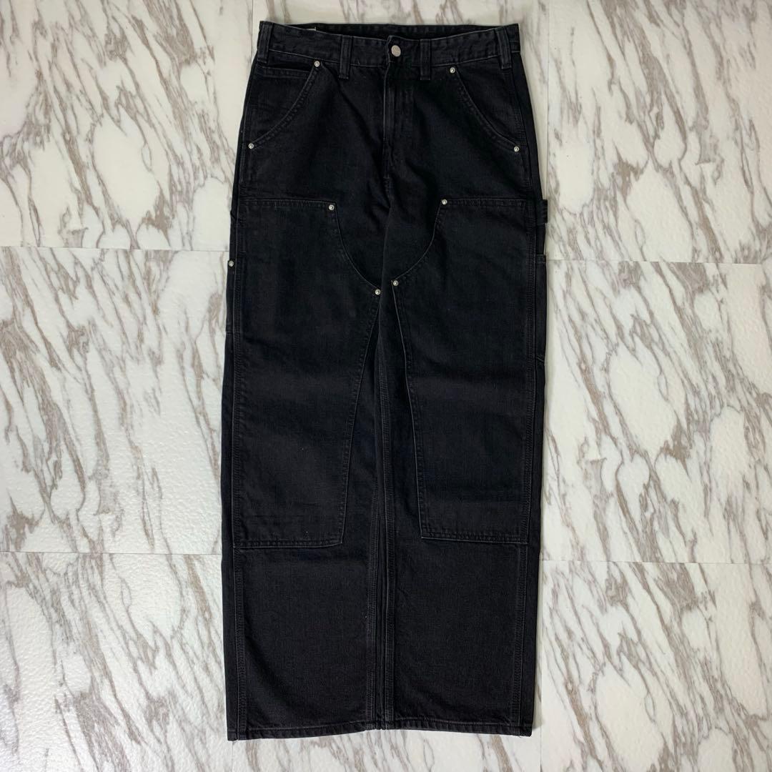 今期 zara double knee 30 ブラック ダブルニーパンツ デニム - メルカリ