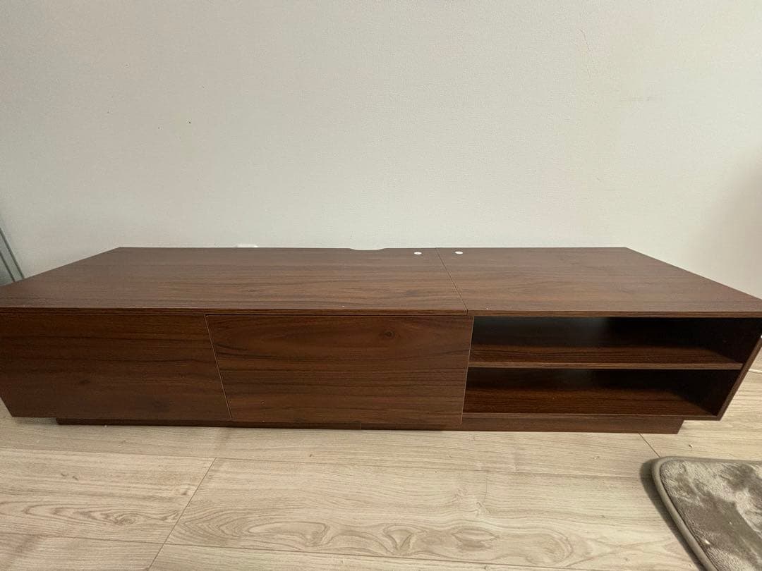 ダークブラウン テレビ台 引き出し付き ローテレビボード 150 - メルカリ