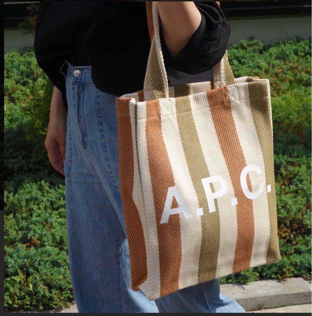 完売商品⭐︎A.P.C. APC ストライプ トートバッグ - メルカリ