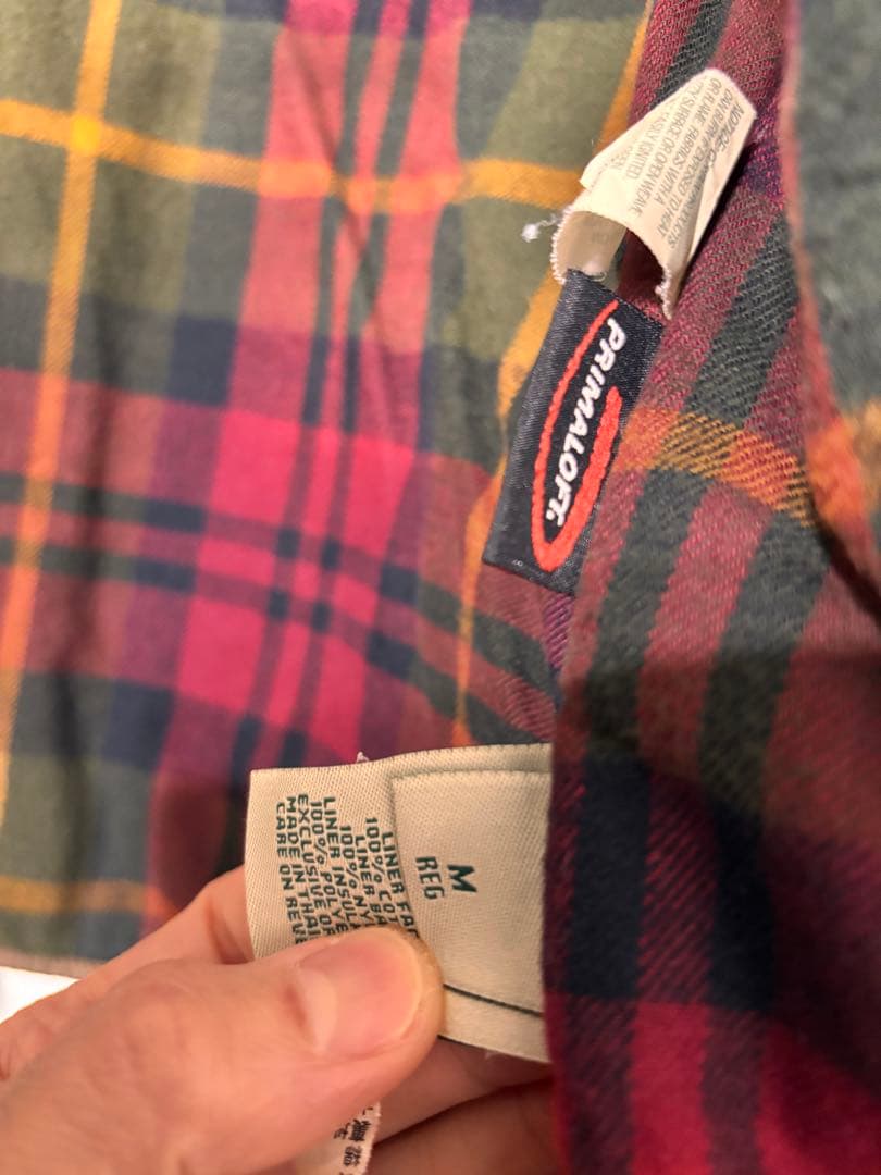 希少ネイビー　L.L.Bean フィールドコート　プリマロフトの中綿着脱ライナー