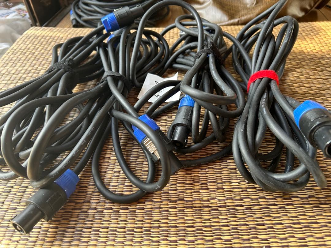 スピコンスピーカーケーブル 19、15、5、1.5m の計9本