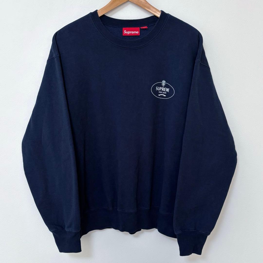 極希少】Supreme Crest Crewneck ネイビー プラダ 大人気 - メルカリ