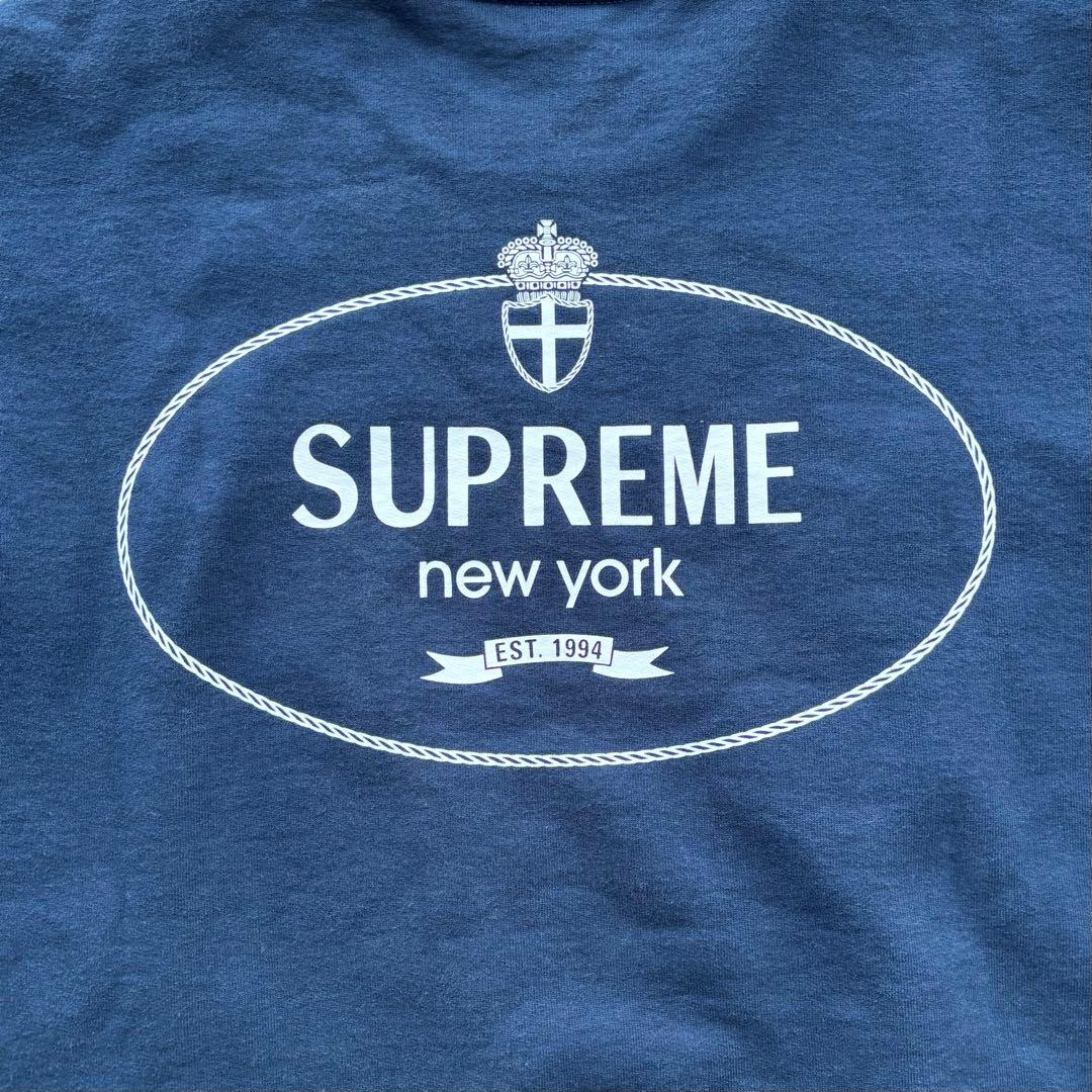 極希少】Supreme Crest Crewneck ネイビー プラダ 大人気 - メルカリ