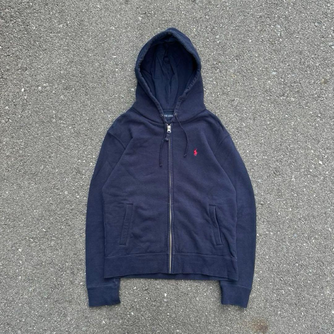 90s Polo by Ralph Lauren ジップパーカー ネイビー 短丈90s Ralph