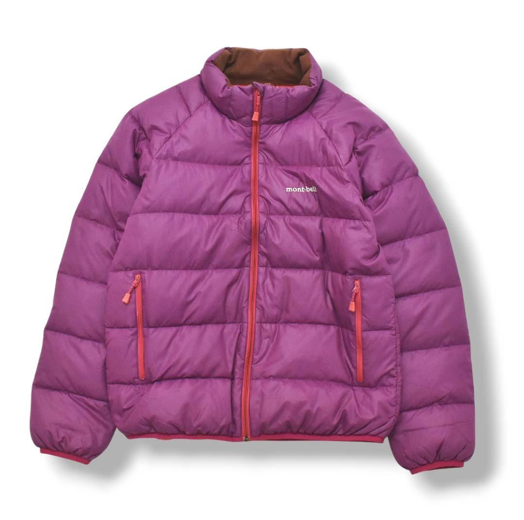 モンベル montbell ダウンジャケット 160 紫 キッズ レディース