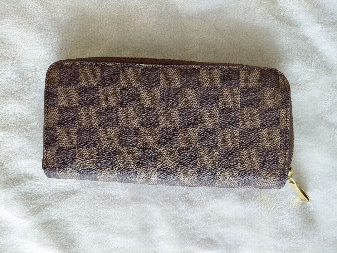 ダミエパターン 長財布 ブラウン - メルカリ