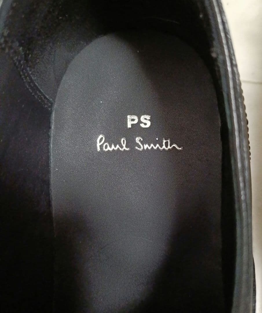 【Paul Smith】 革靴 黒 8 (26.5cm) トランプソール