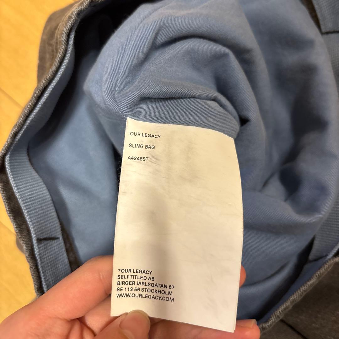 OUR LEGACY 24AW スリングバッグ グレー AluminumTint