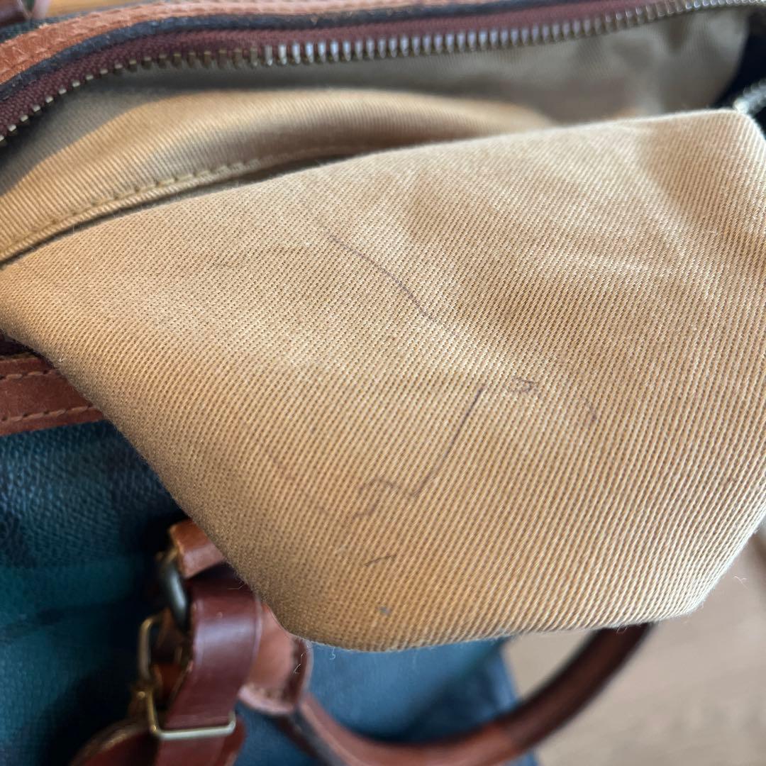 RALPH LAUREN ミニボストンバッグ チェック柄 ヴィンテージ 29cm