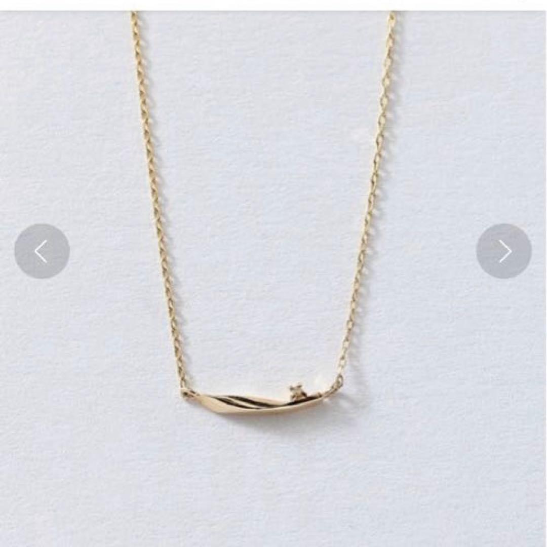 NOIR DE POUPEE K10プチダイヤモンドウェーブネックレス - メルカリ