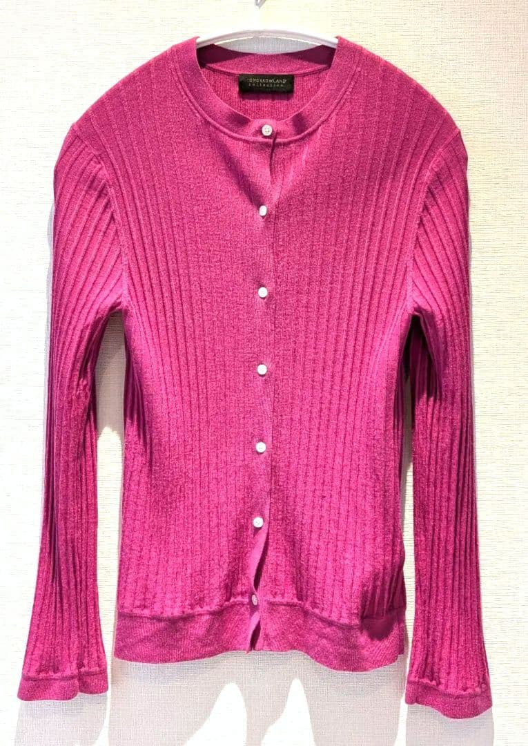 トゥモローランド　ウールシルクカシミヤ 長袖カーディガン ウールカシミヤシルク リブVネックカーディガン | TOMORROWLAND (Men