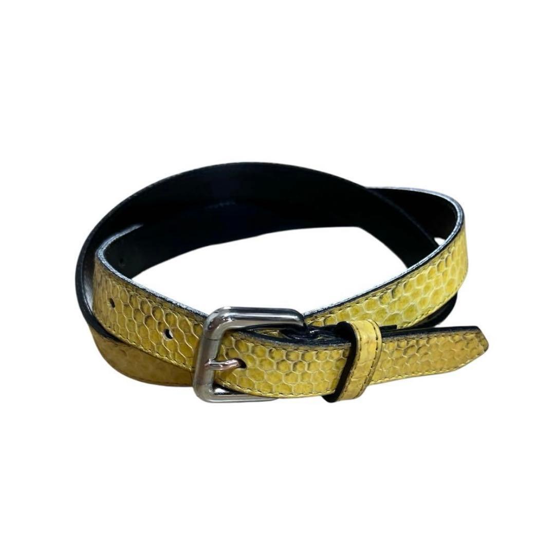 Dries Van Noten パイソン柄 ナローレザーベルト - メルカリ