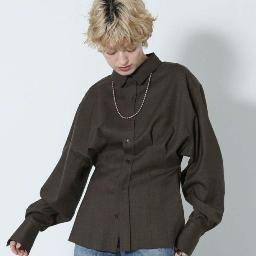 ⭐️美品⭐️ free sizeトゥデイフル　ウエストタックシャツ　ブラウン TODAYFUL（トゥデイフル）の「【TODAYFUL/トゥデイフル】ウエスト