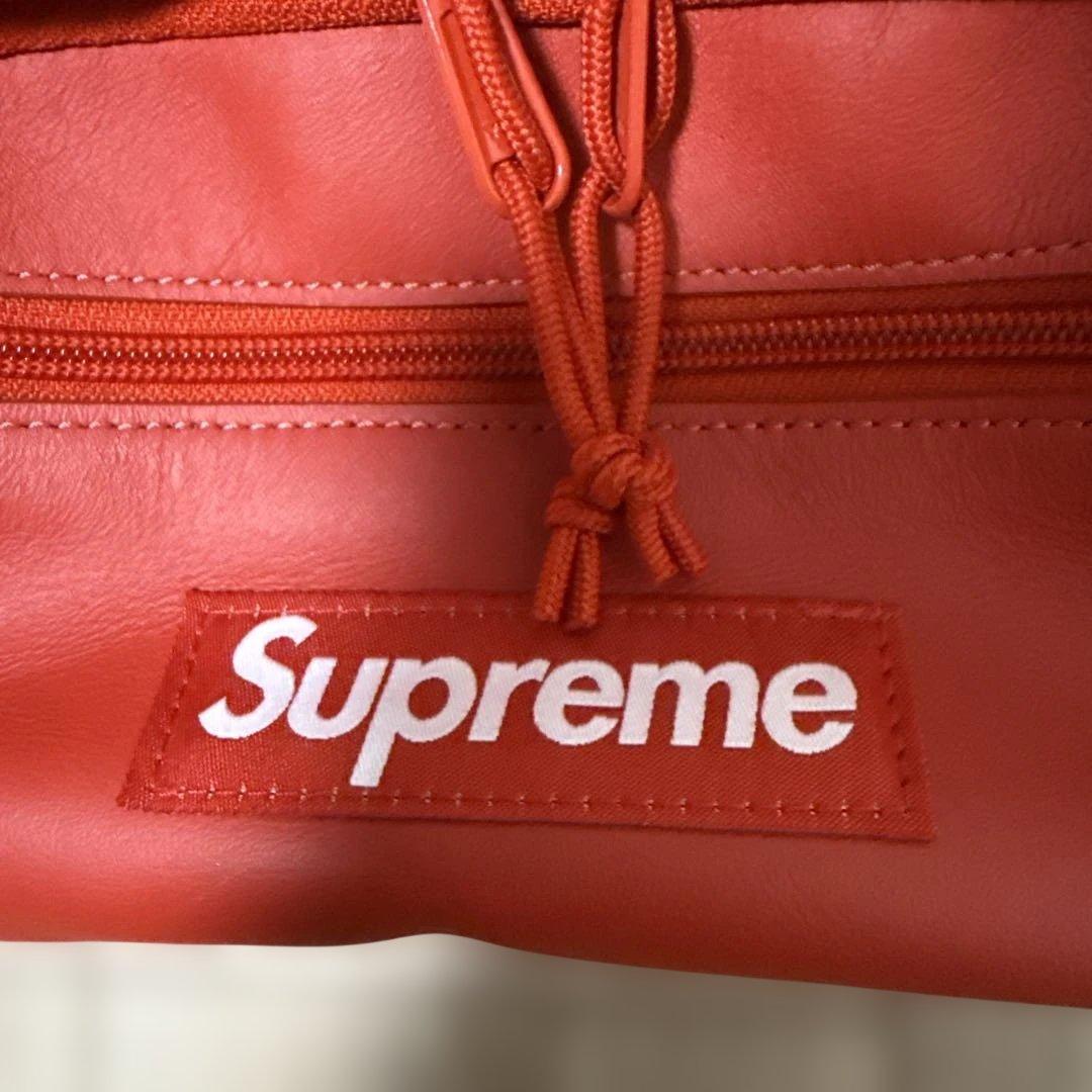 バッグ Supreme Leather Waist Bag \"Red\" (FW23)