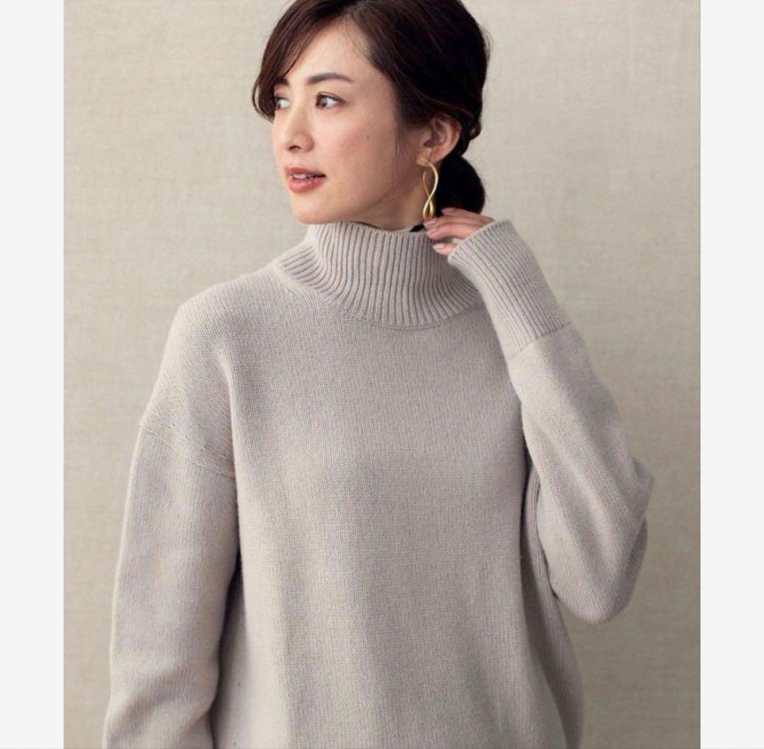 完売 23区 カシミヤブレンドバルキーニット カシミヤ混 サイズ38