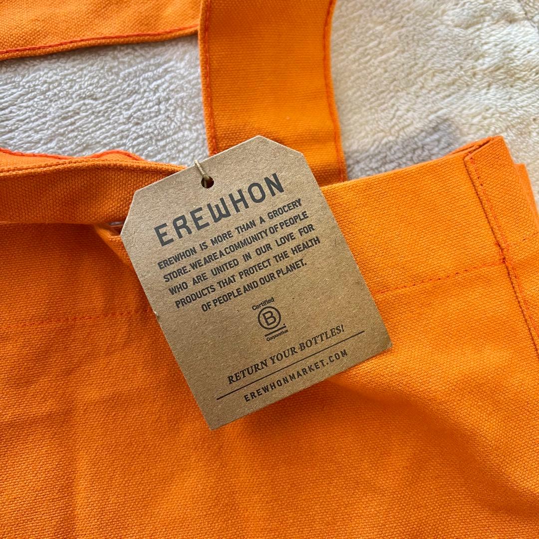 新品未使用】EREWHON エコバッグ オレンジ - メルカリ