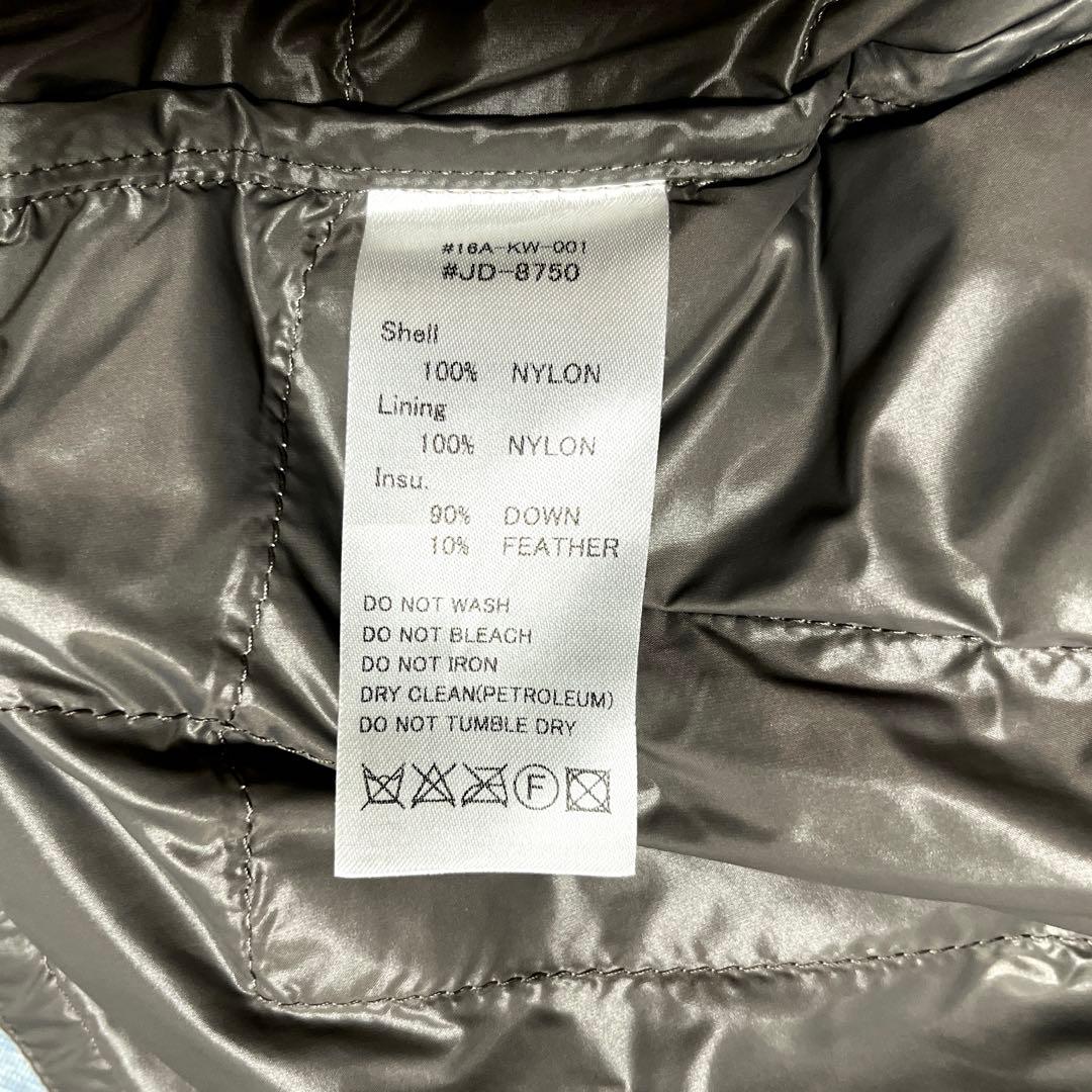 《美品》ダントンDANTON インナーダウンベスト ベージュ36 Vネック