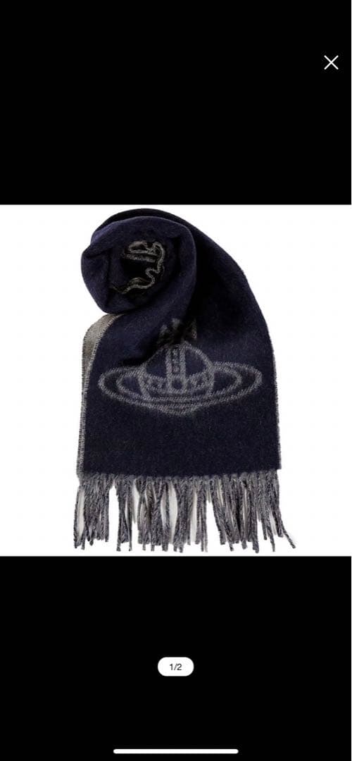 n*y様 Vivienne Westwood マフラー　ネイビー ヴィヴィアンウエストウッド マフラー メンズ レディース ネイビー