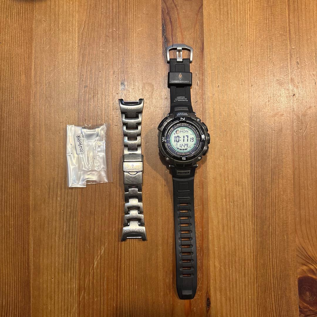 プロトレック PAW-1500T チタンバンド付き カシオ プロトレック トリプルセンサーモデル PAW1500T-7V(海外) 価格