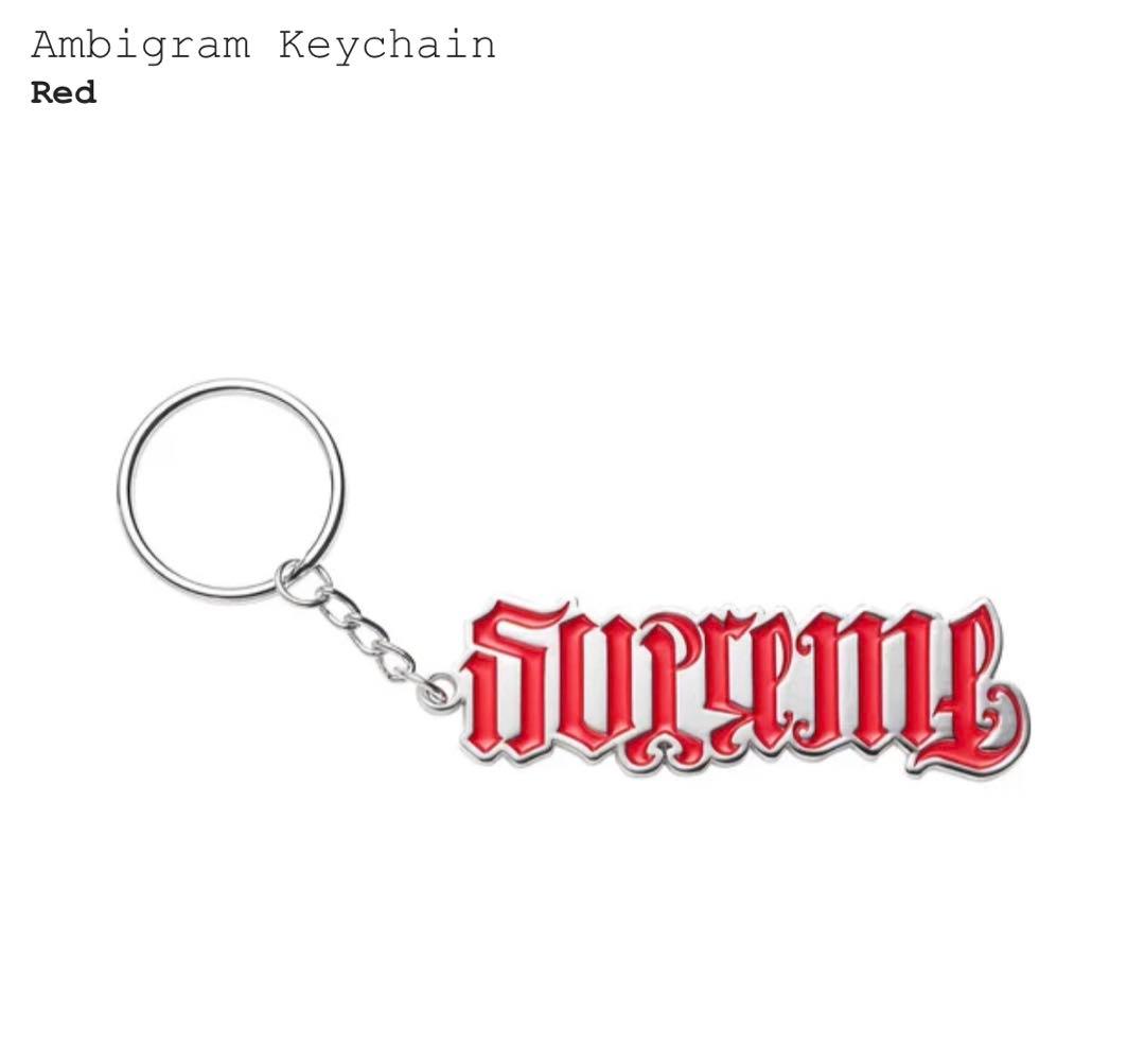 シュプリーム Ambigram Keychain 赤 - メルカリ