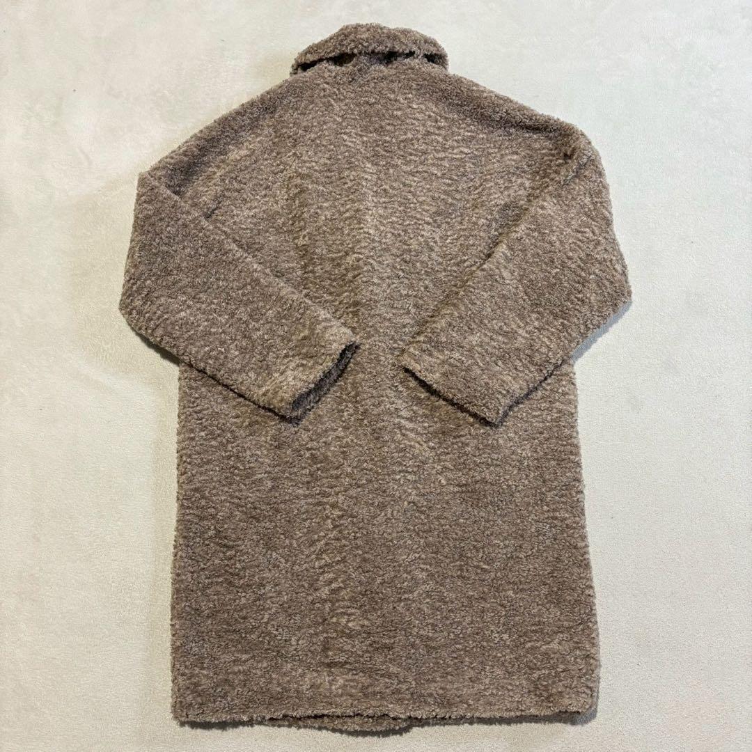 ZARA】テディベアコート USA XS ブラウン プードルファー ボアロング
