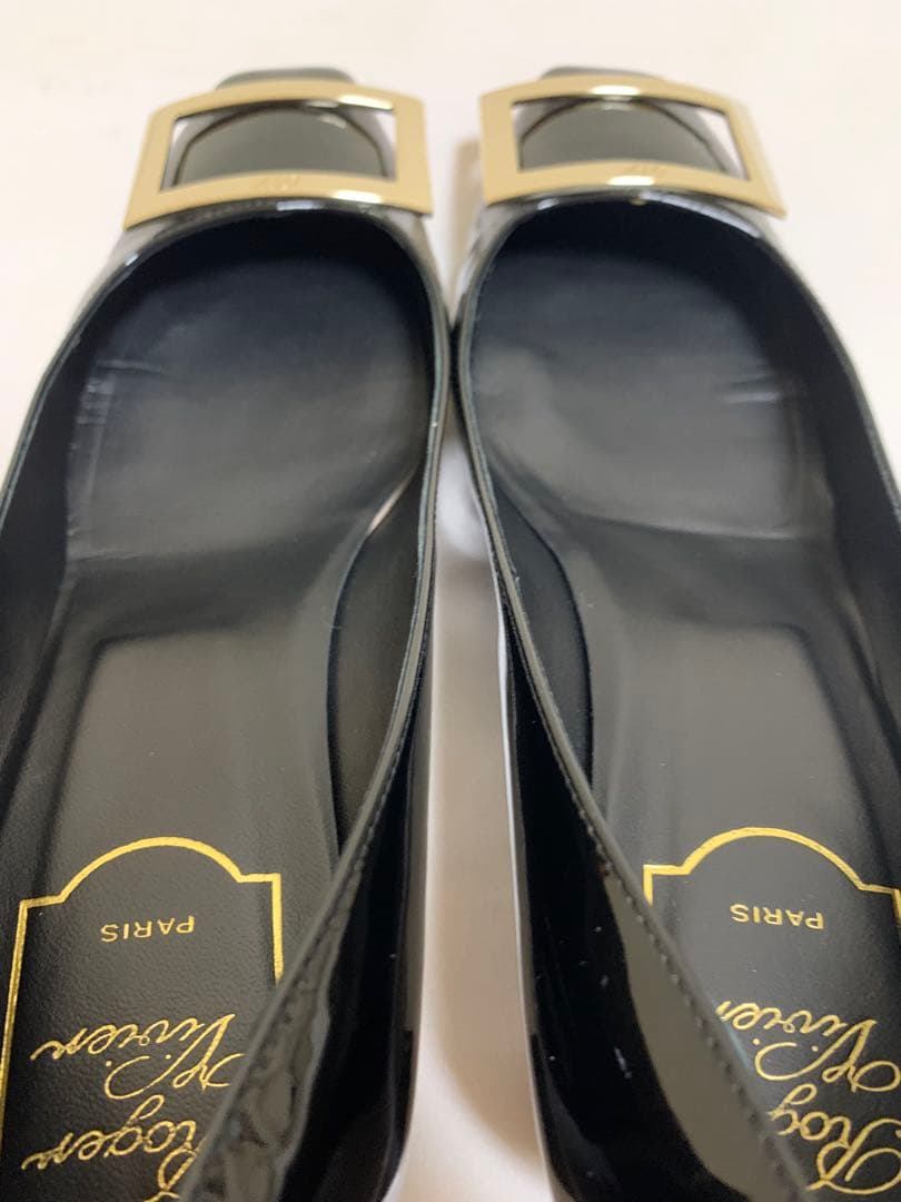 美品】Roger Vivier ブラック エナメル ハイヒール24cm
