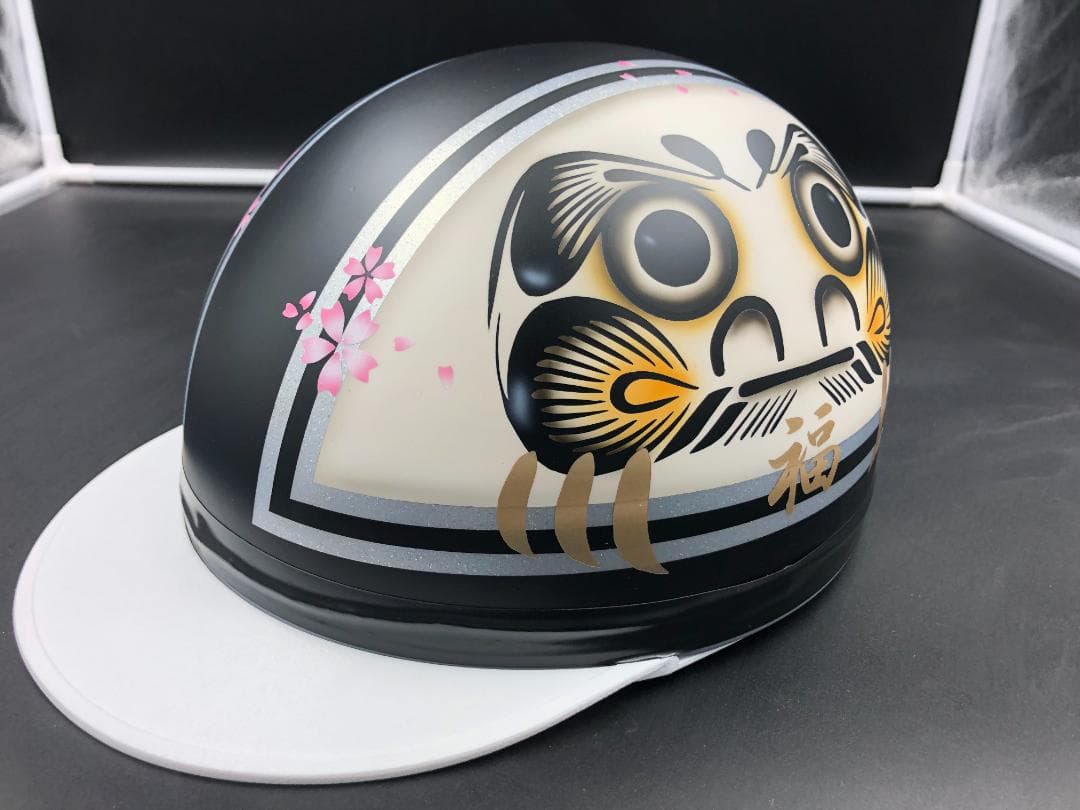 コルク半 カスタム だるま絵 3つボタン マットブラック 高級クリヤ