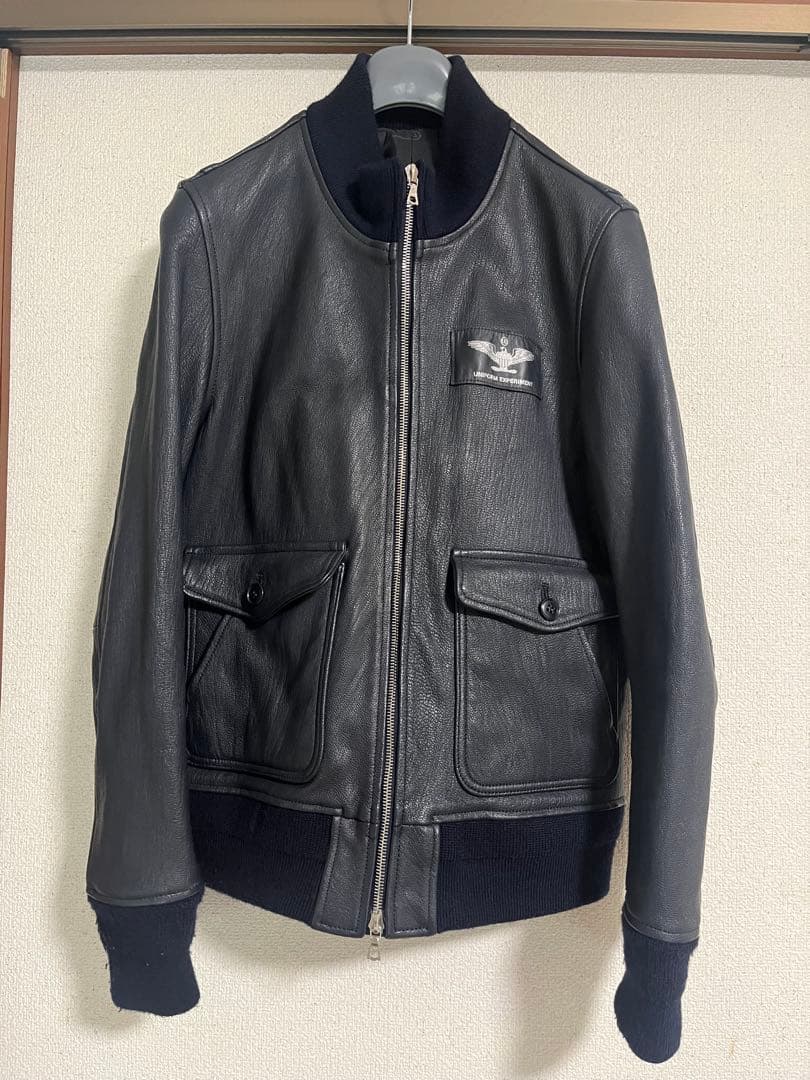 uniform experimentレザー ネイビー 2