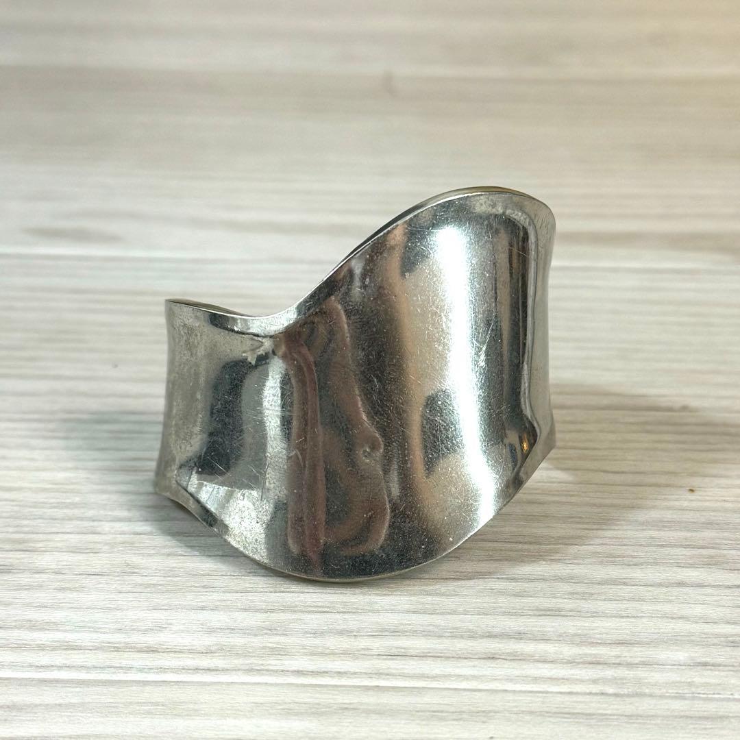 極太　メキシカンジュエリー　シルバー925 バングル　ボーンカフ　MEXICO 送料無料 メキシコ製 ビンテージ メキシカン シルバー ボーンカフ