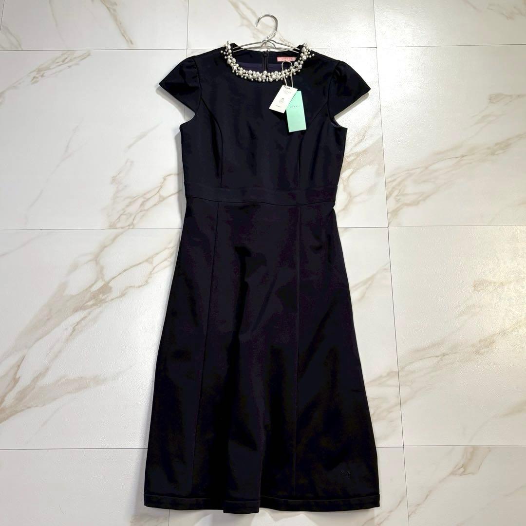 新品未使用】トッカ 【洗える！】GENMA ドレス ビジュー XS ネイビー