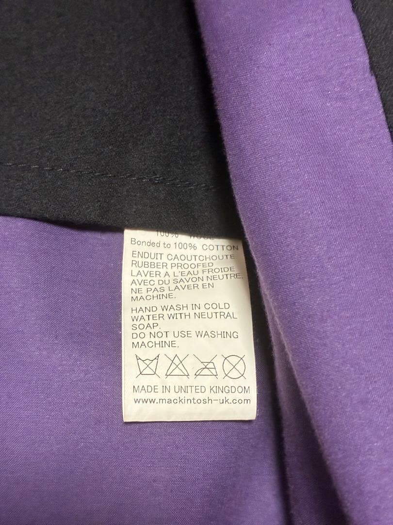 m*w様 MACKINTOSH 黒 ステンカラーコート フード付 黒 36 コル