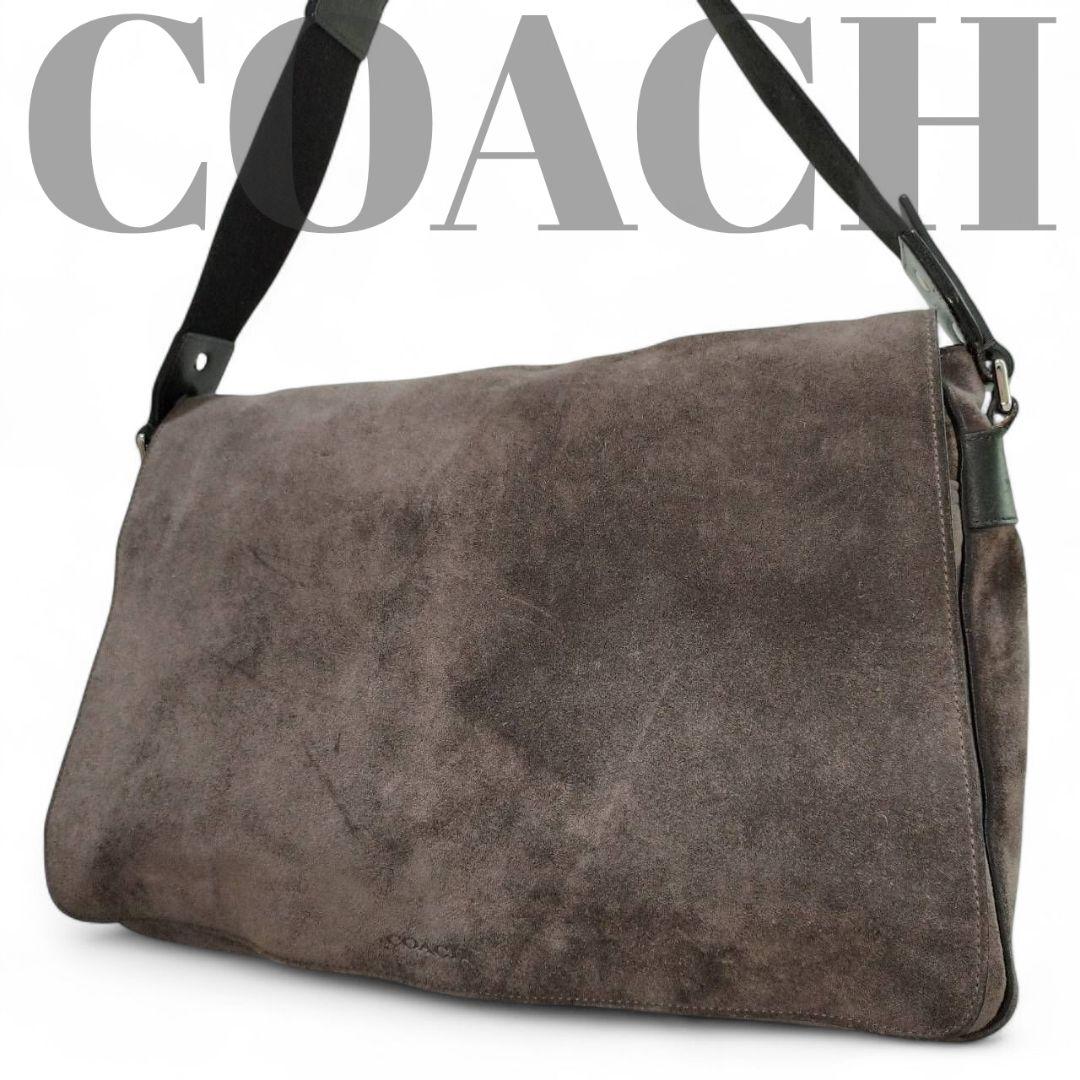 【美品】 コーチ メッセンジャーバッグ ブリーカー クーリエ スエード A4 COACH 70486 Bleecker Courier Bag ブリーカー クーリエバッグ