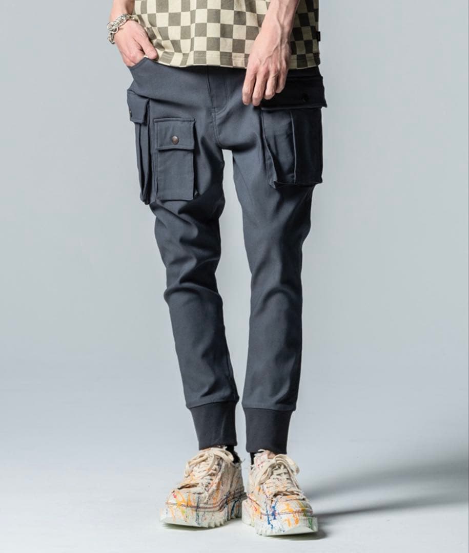 1572◇glamb グラム スキニーサルエルカーゴパンツ M グレー - メルカリ