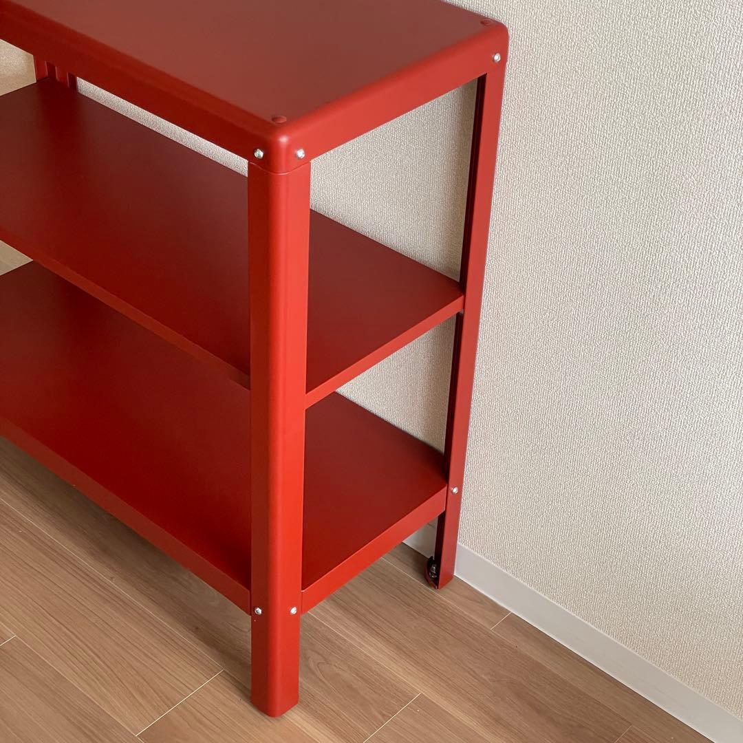 IKEA廃盤カラー:レッド KOLBJÖRN（コールビョーン）3段ラック - メルカリ