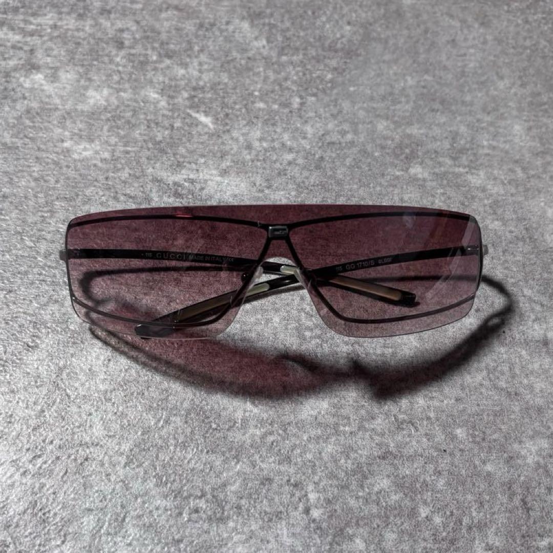 00s y2k GUCCI Square Shield Sunglasses - メルカリ