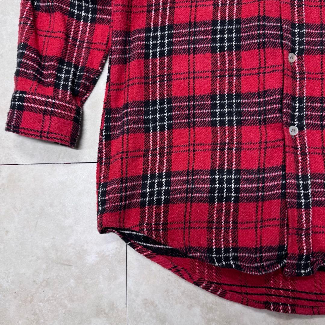 70s ビッグマック コットンヘビーネルシャツ レッド チェック M - メルカリ